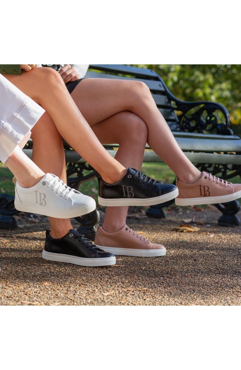 LaBante London LB Black Apple Leather Sneakers for Women, Alternate, color, Black