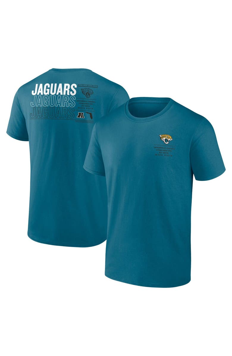 FANATICS Men's Fanatics Teal Jacksonville Jaguars Repeat Stats T-Shirt, Main, color, Teal