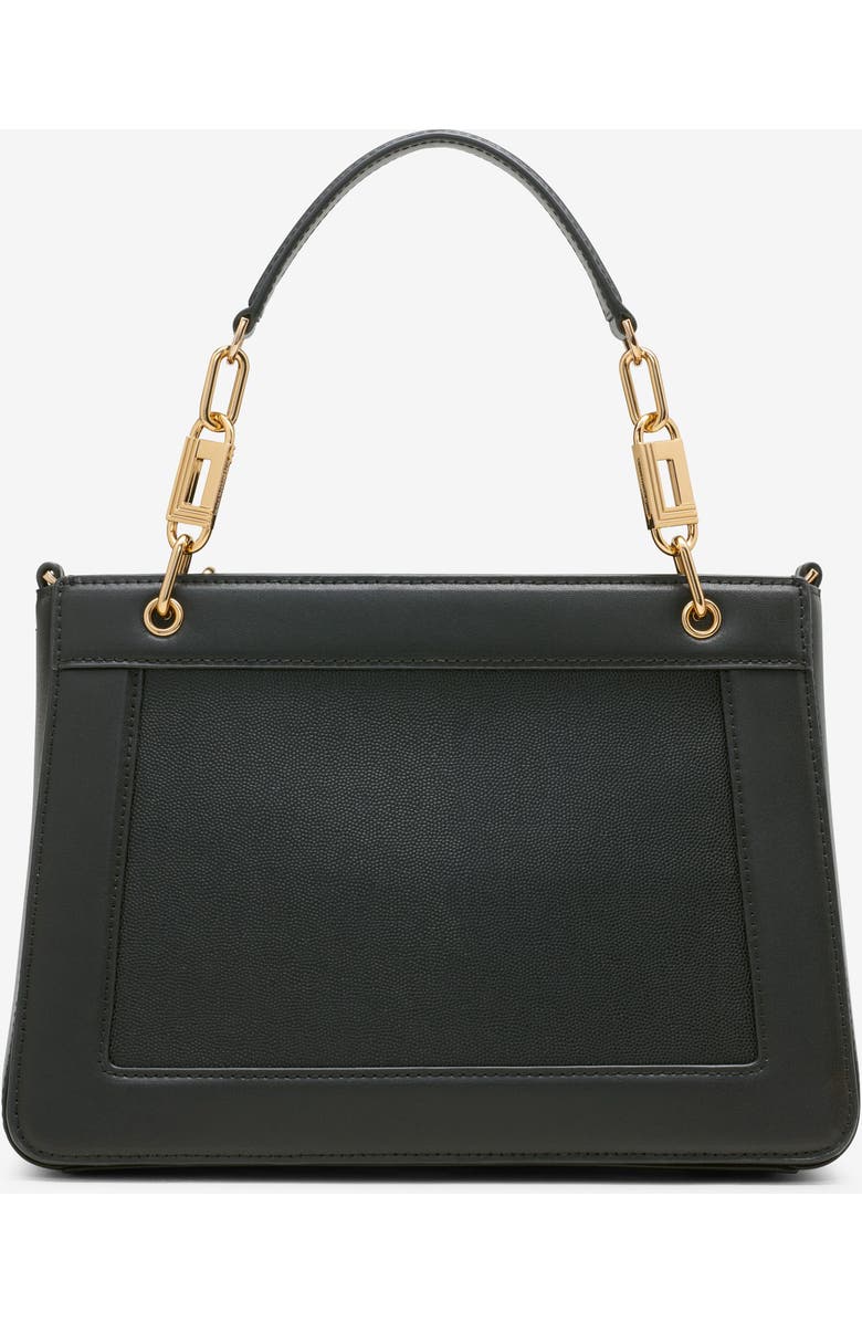 KARL LAGERFELD PARIS Ivette Satchel, Alternate, color, Black/Gold