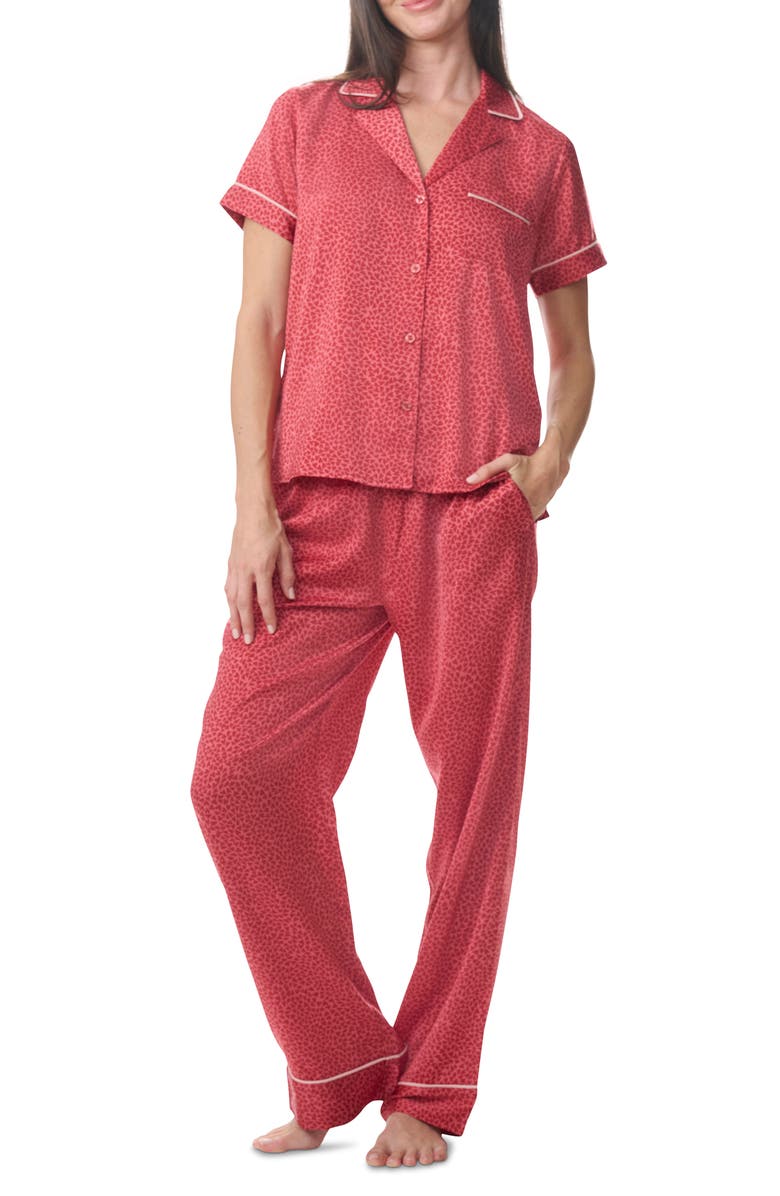 Splendid Notch Collar Pajamas, Main, color, Mini Heart Toss