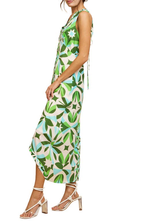 Shop Ciebon Coralie Print Sleeveless Maxi Dress