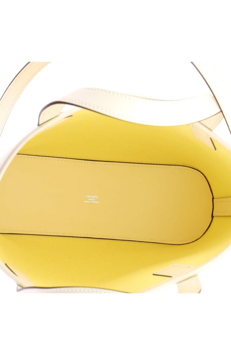 Pre-Owned Hermes Cabas H en Biais Tote Canvas with Leather 27, Alternate, color, Lime