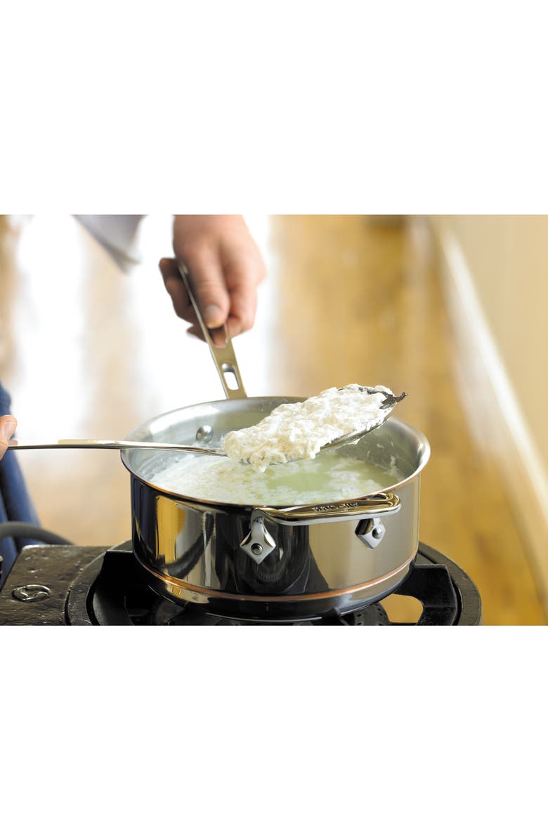 All-Clad Copper Core 5-Ply Bonded 3-Quart Sauce Pan with Lid, Alternate, color, Silver