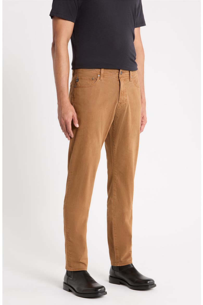 Tellis Sueded Stretch Sateen Slim Leg Pants (Nordstrom Exclusive), Alternate, color, SULFUR WORN BRASS