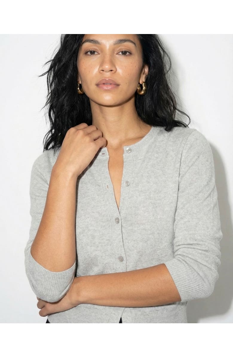 The Shirt by Rochelle Behrens The Crewneck Cotton Cashmere Sweater, Alternate, color, Fog Grey