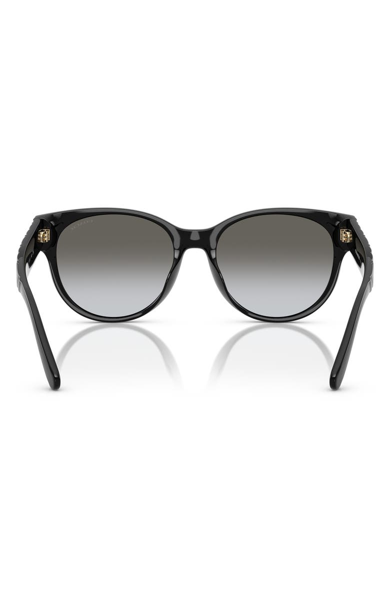 COACH 56mm Gradient Round Sunglasses, Alternate, color, Black / Grey Gradient