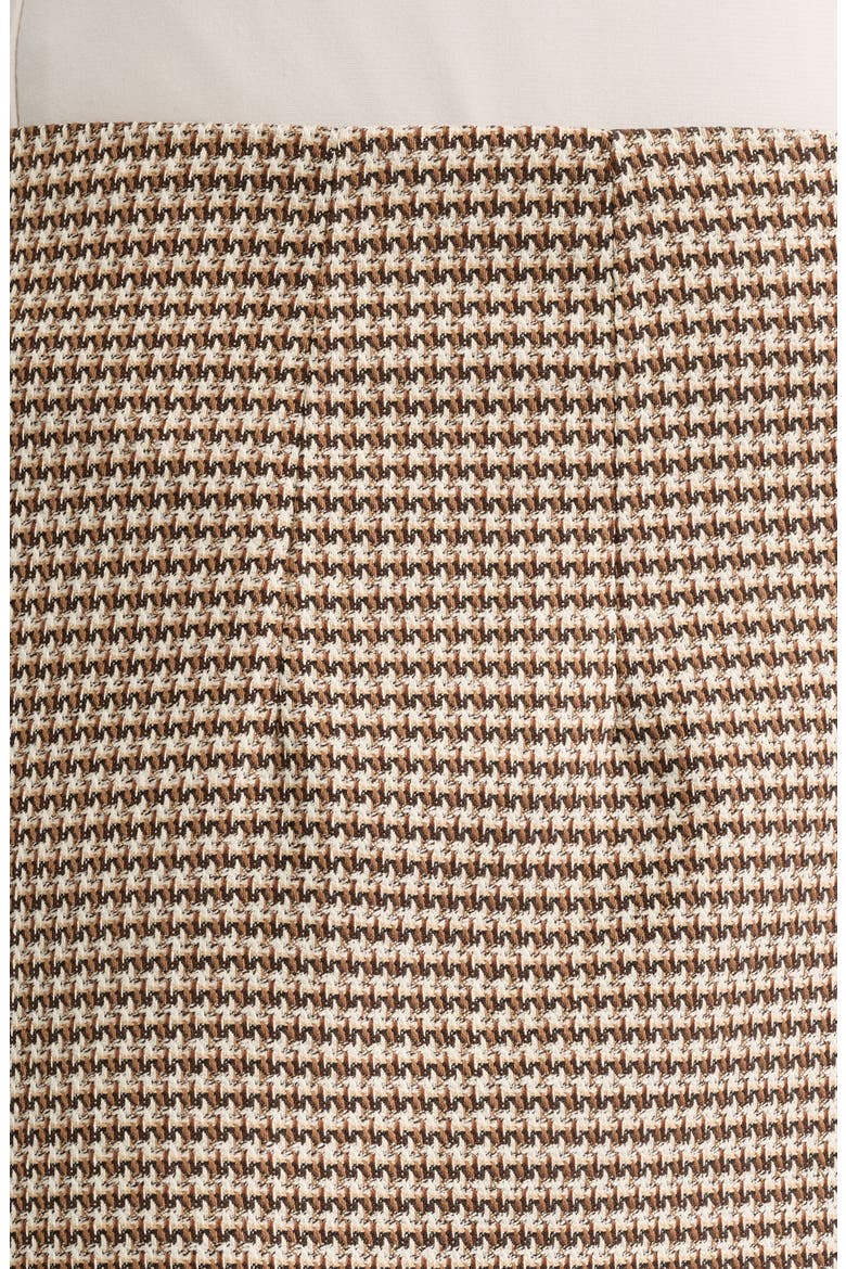 Houndstooth Midi Skirt, Alternate, color, NATURAL CLAY MULTI
