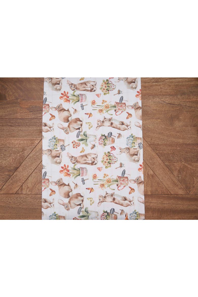 Rooster Farmhouse Reversible Graphic Print Machine Washable Table Runner 14" x 72", Alternate, color, Yellow
