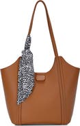 Miztique Faux Leather Tote with Scarf