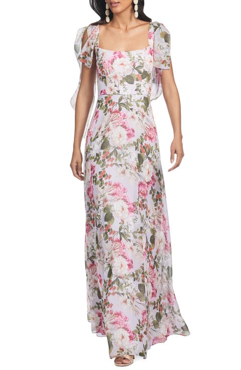 Pearl Floral Chiffon Gown (Regular & Plus)