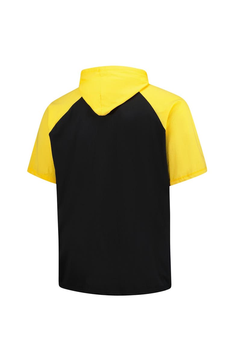 PROFILE Men's Profile Black Pittsburgh Pirates Big & Tall Short Sleeve Pullover Hoodie, Alternate, color, Black