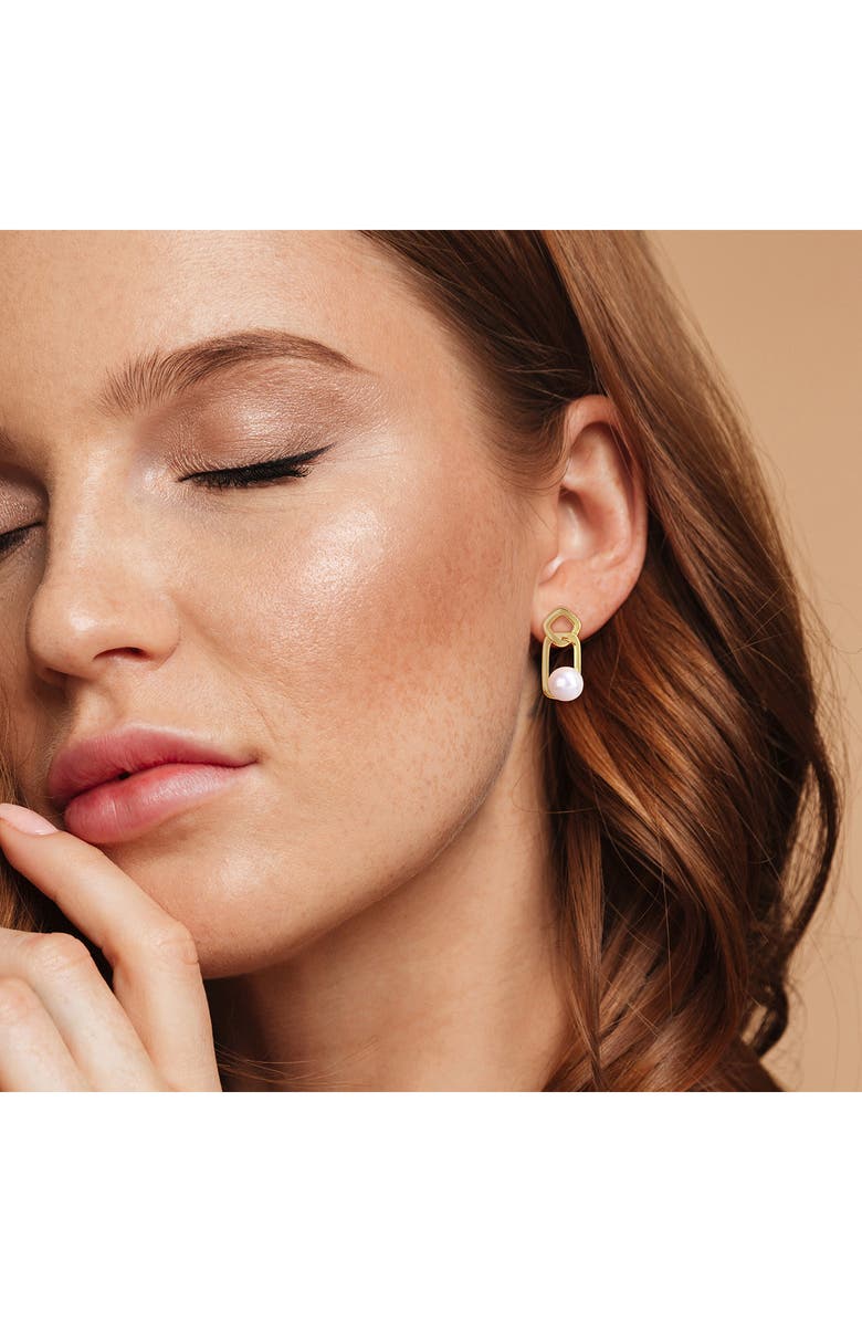 DELMAR 8.5-9mm Cultured Freshwater Pearl Drop Earrings, Alternate, color, White