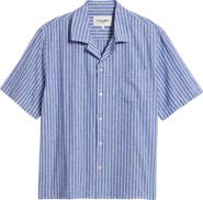 Corridor Stripe Linen & Cotton Camp Shirt