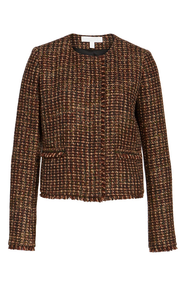 Emerson Rose Crop Tweed Jacket, Alternate, color,