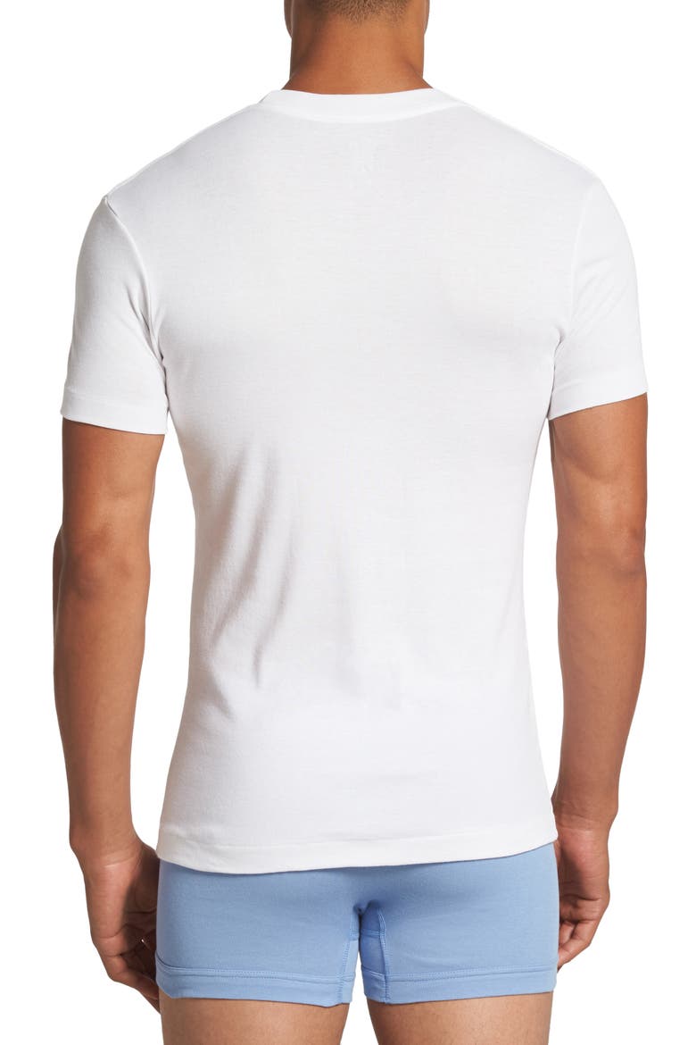 Pima Cotton Slim Fit Crewneck T-Shirt, Alternate, color, WHITE