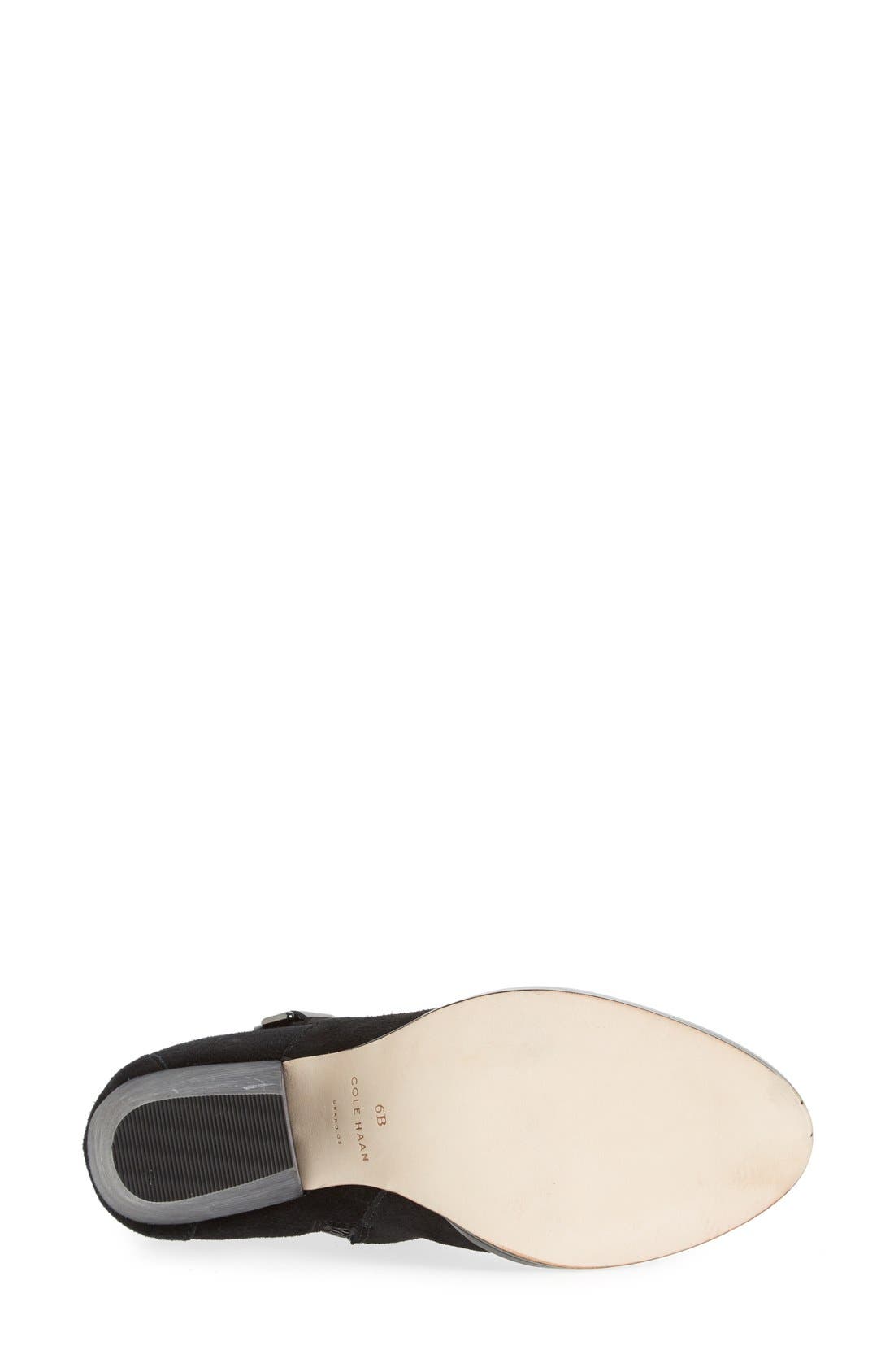 'Minna' Bootie, Alternate, color, BLACK SUEDE