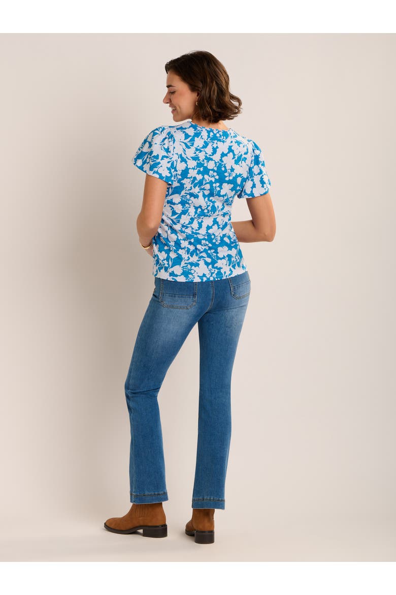 Ria Floral Print T-Shirt, Alternate, color, Blue