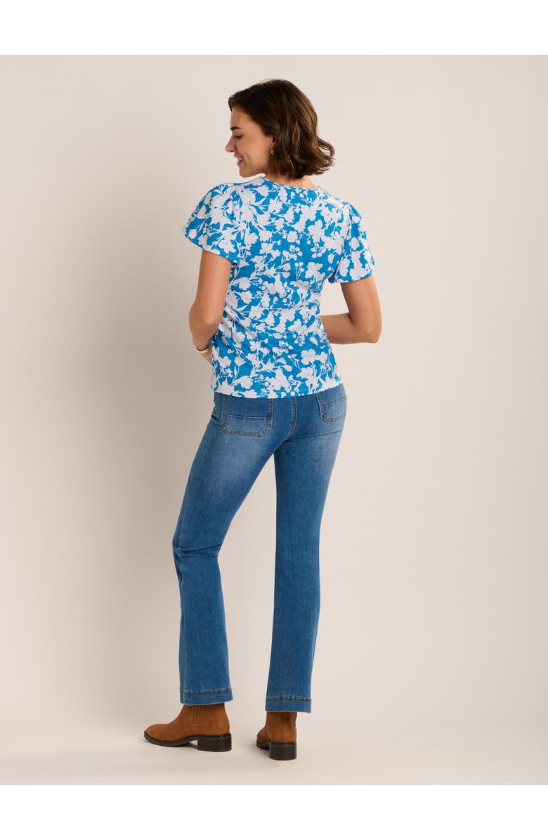 Brakeburn Ria Floral Print T-Shirt, Alternate, color, Blue