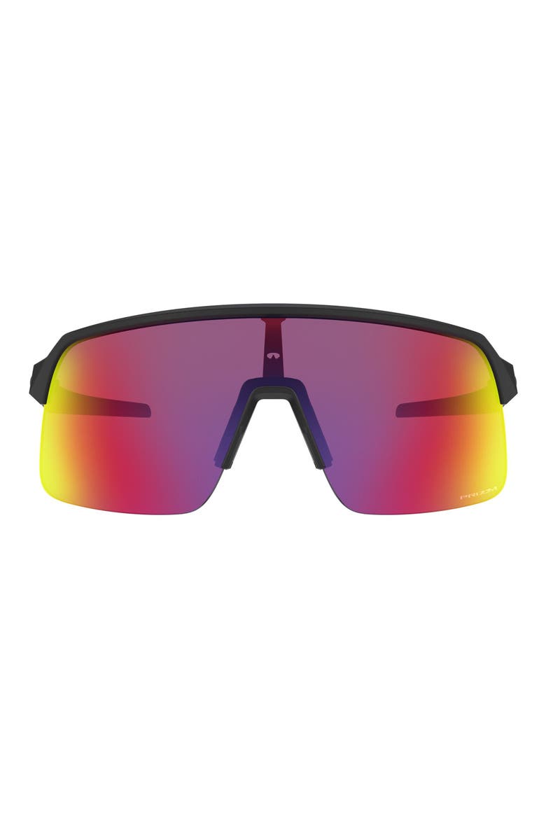 Sutro Lite 139mm Prizm™ Wrap Shield Sunglasses, Main, color, MATTE BLACK/ PRIZM ROAD