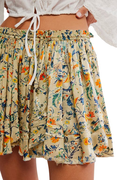 Free People Third Charm Print Miniskirt In Neutral