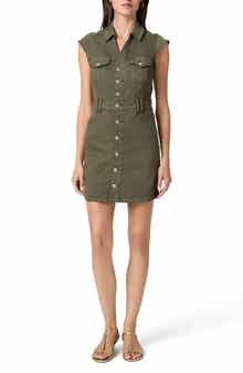 PAIGE Jaxsyn Cap Sleeve Utility Shirtdress