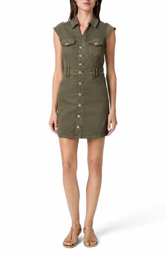 PAIGE Jaxsyn Cap Sleeve Utility Shirtdress