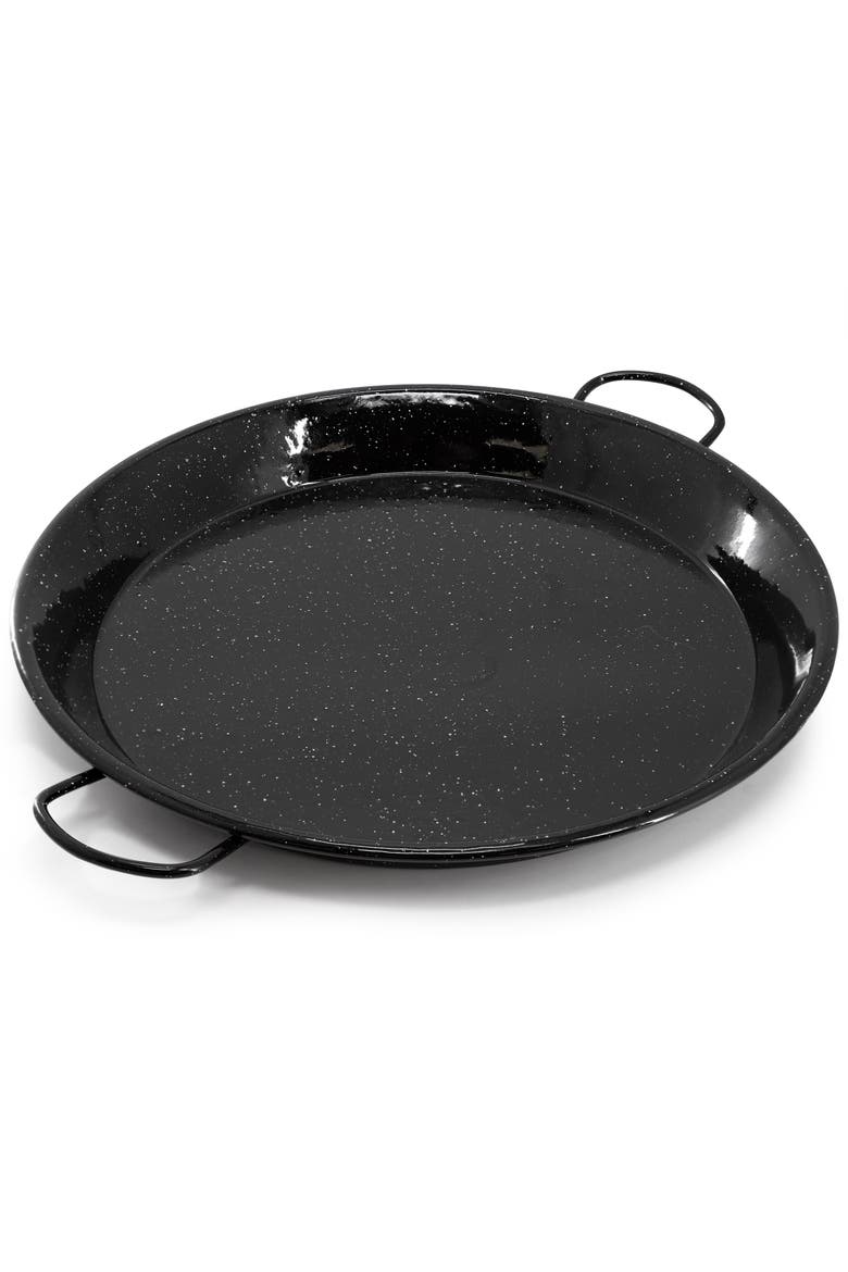 Castillo 15 Inch Enameled Steel Paella Pan, Alternate, color, Black