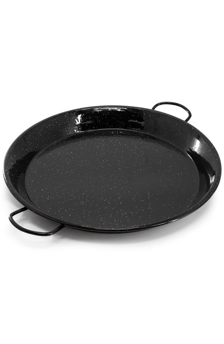 OSTER Castillo 15 Inch Enameled Steel Paella Pan, Alternate, color, Black