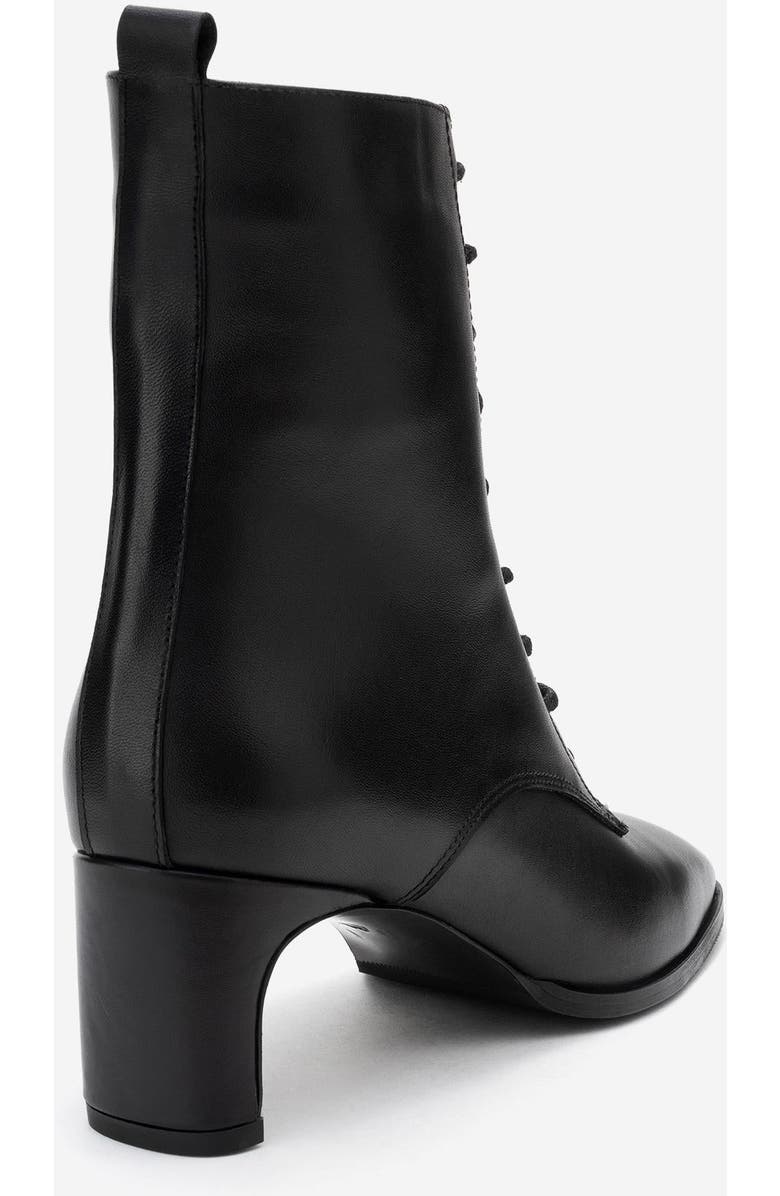 Forever & Always Shoes Sudy Leather Lace Up Boot, Alternate, color, Black