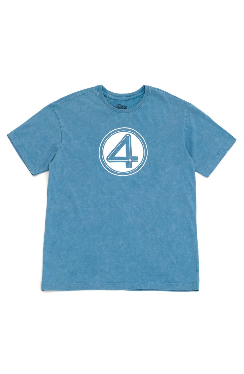 Marvel Fantastic Four Cosplay Short Sleeve T-Shirt, Alternate, color, Mottled Blue F4