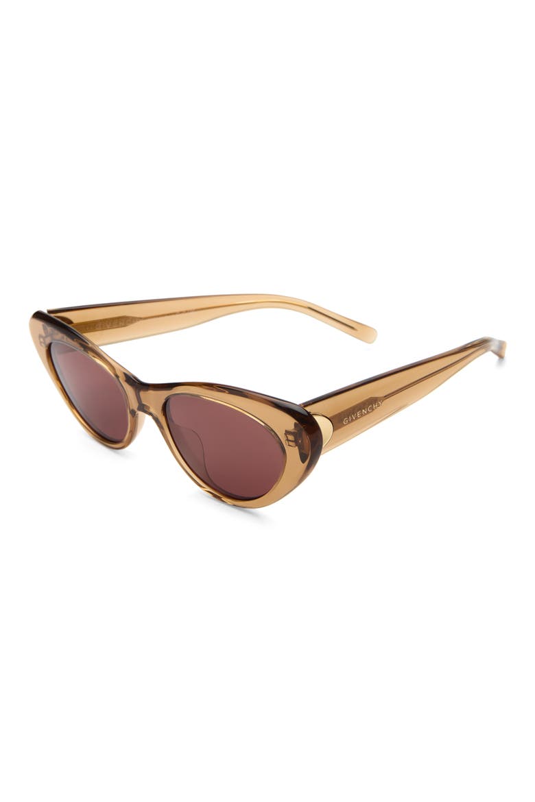 Bold Cat Eye Sunglasses, Alternate, color, LIGHT BROWN/ BORDEAUX