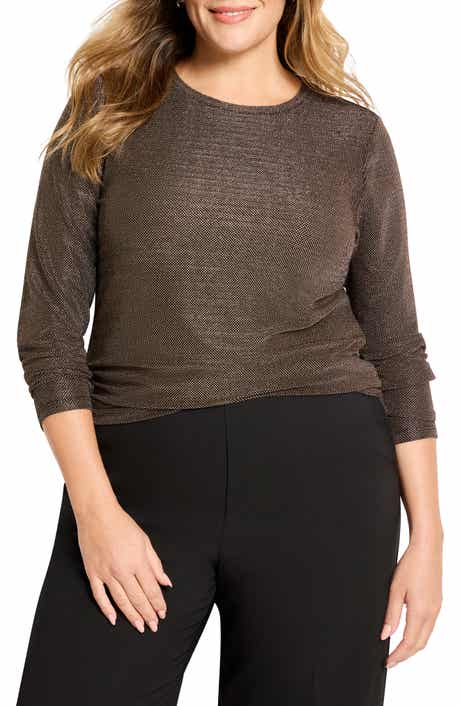 NIC+ZOE Diamonte Long Sleeve Knit Top