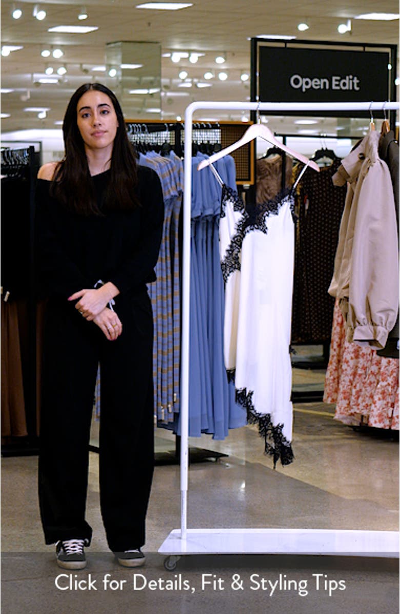 Emerging Lace Trim Asymmetric Slipdress, sales video thumbnail