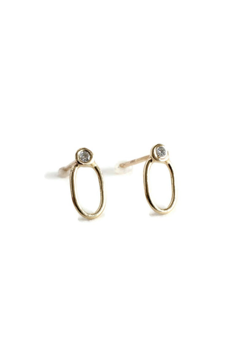 14K Sun Shower Diamond Studs, Alternate, color, Gold