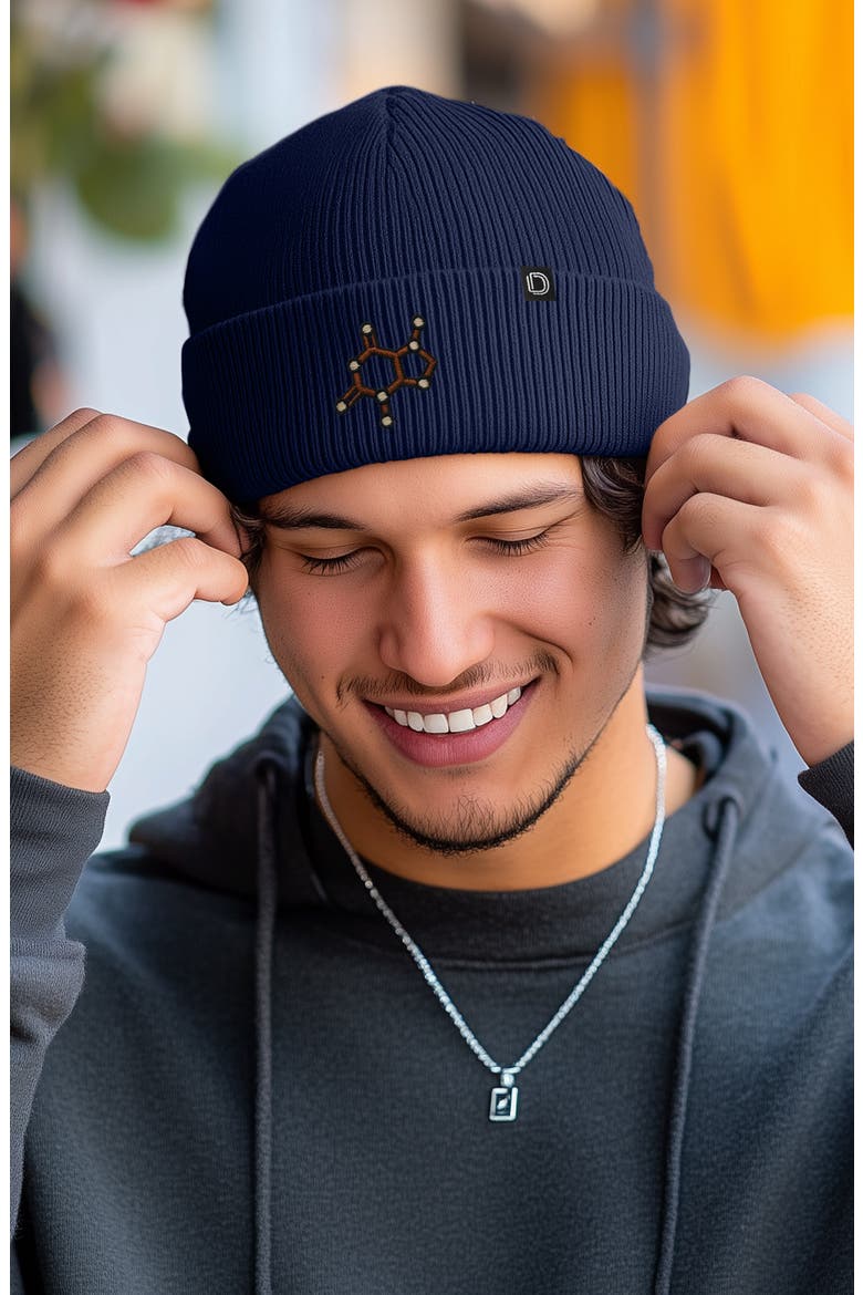 Molecule Beanie, Alternate, color, Navy Blue