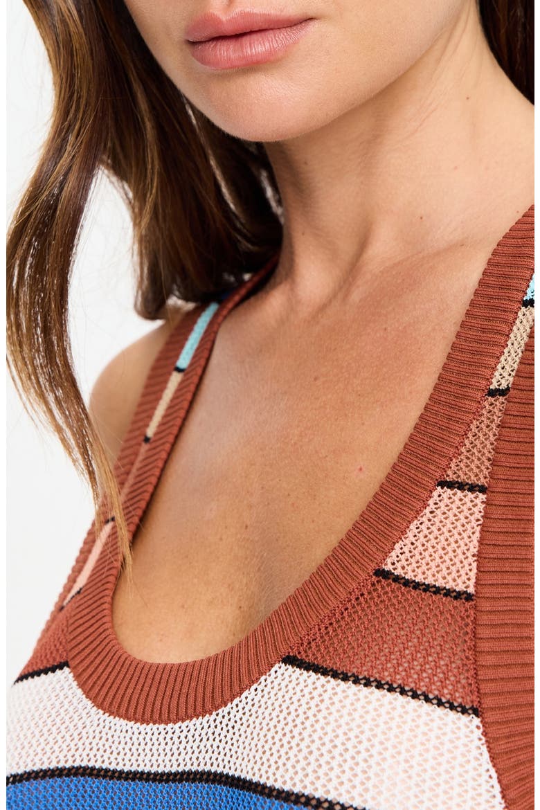 Iza Jet Knit Tank Top, Alternate, color, STRIPE
