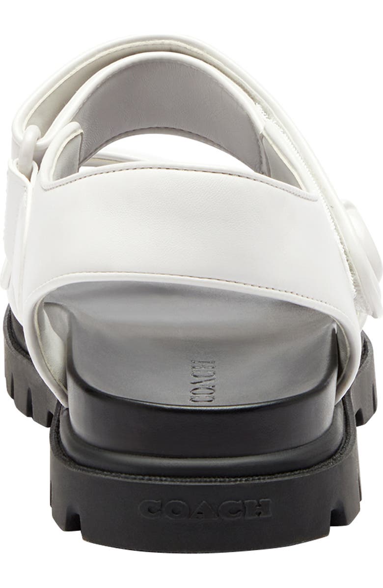 COACH Brynn Quarter Strap Sandal, Alternate, color, Optic White/ Black