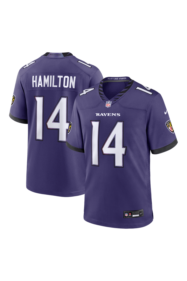 Men's Nike Kyle Hamilton Purple Baltimore Ravens Team Game Jersey, Main, color, Purple