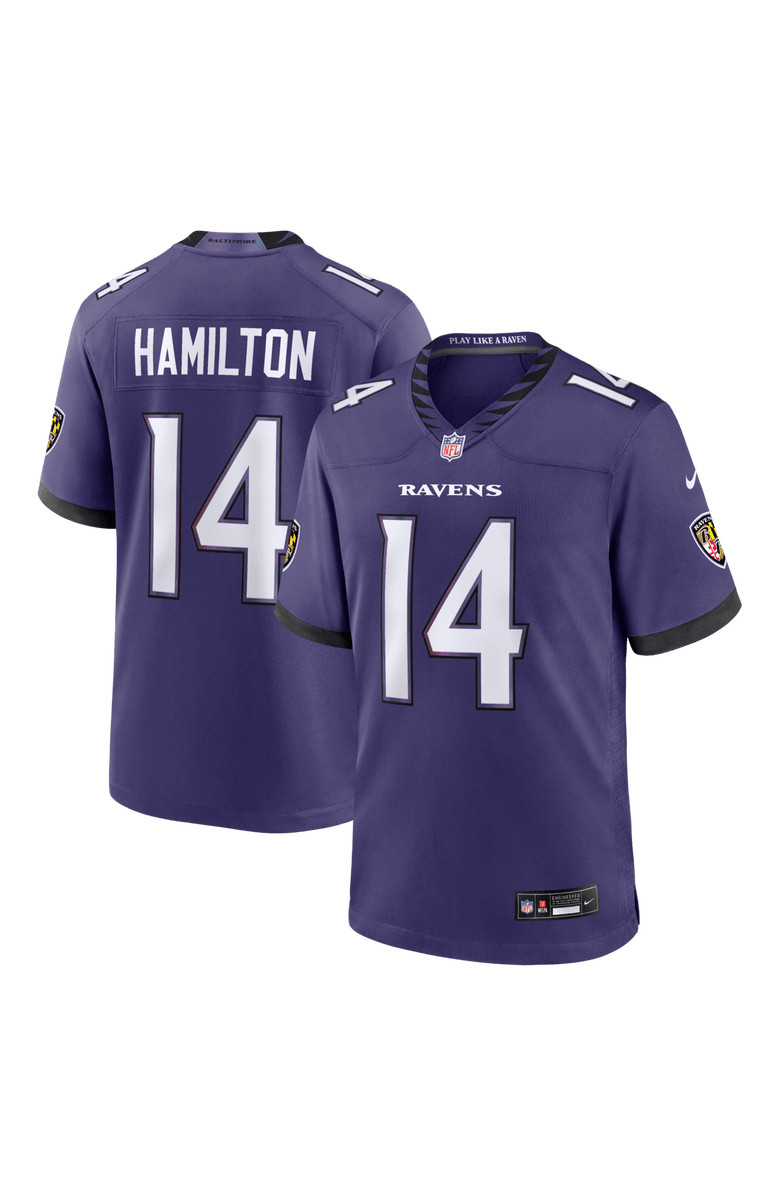 Nike Men's Nike Kyle Hamilton Purple Baltimore Ravens Team Game Jersey, Main, color, Purple