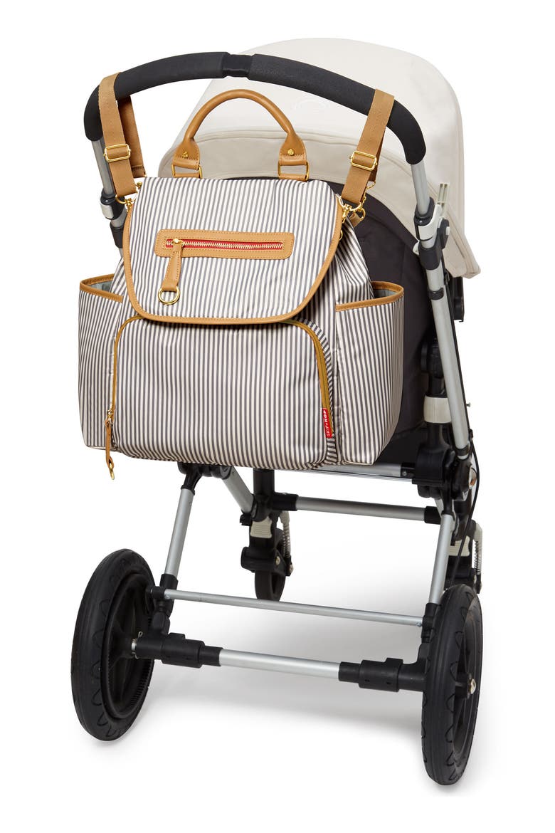 Grand Central Take-It-All Diaper Backpack, Alternate, color, GREY/ OFF WHITE