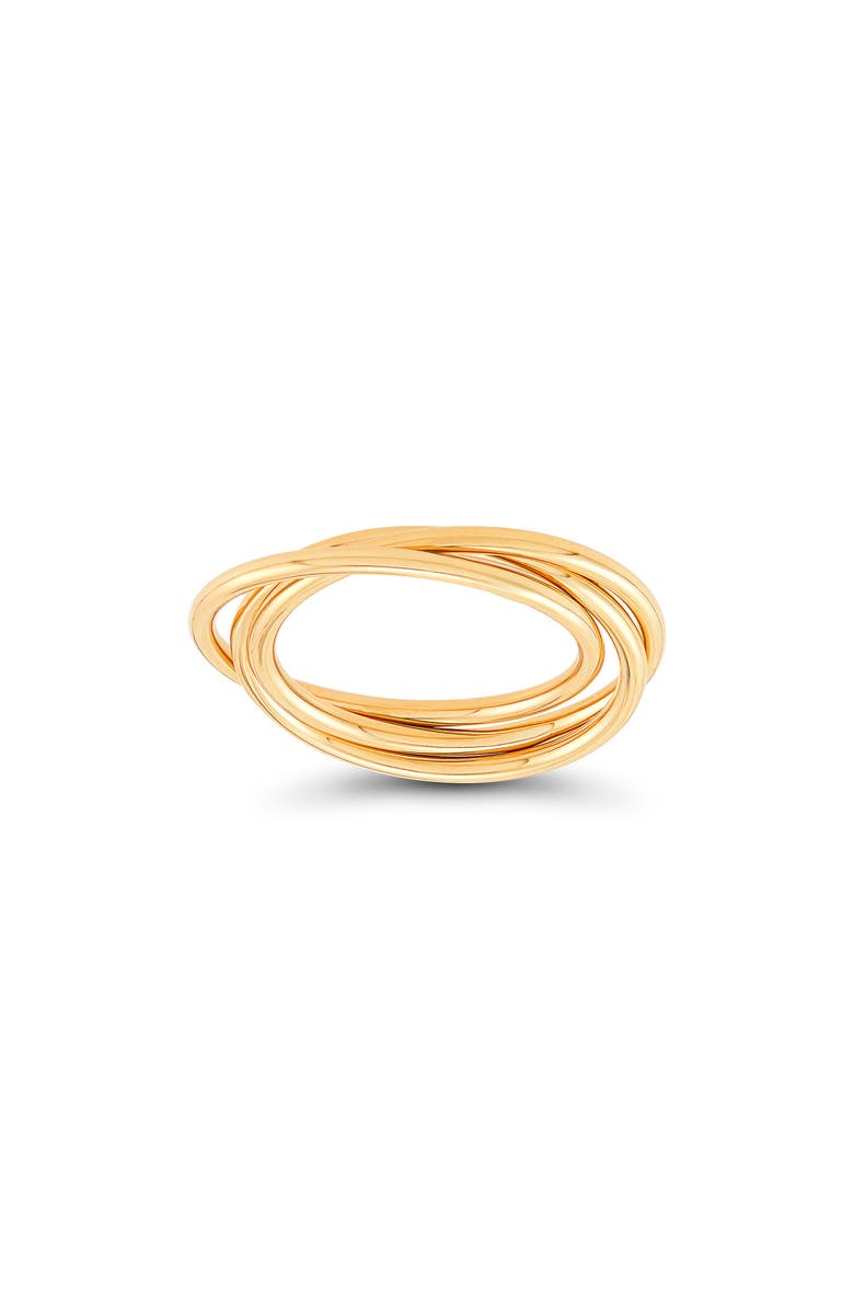 Frankie & Zoe 14K Gold Rolling Band Ring, Alternate, color, Yellow Gold