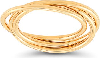 14K Gold Rolling Band Ring