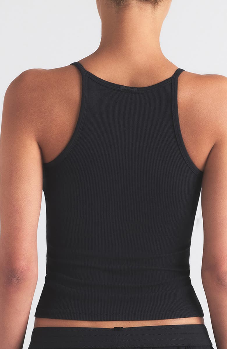 Stretch Cotton Rib Scoop Tank
