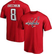 FANATICS Men's Fanatics Branded Alexander Ovechkin Red Washington Capitals Team Authentic Stack Name & Number T-Shirt