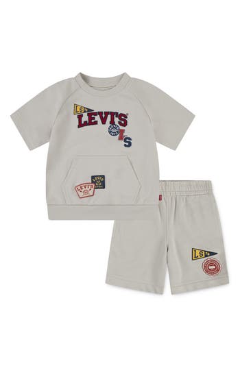 LEVI'S® LEVI'S® KIDS' COASTAL PREP SHORT SLEEVE SWEATSHIRT & SHORTS SET