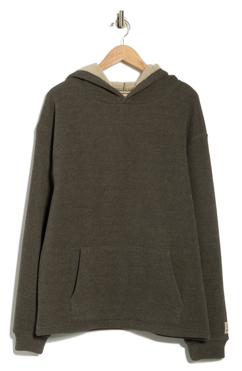 FLEECE FACTORY Plush Fleece Lined Hoodie, Alternate, color, Charcoal