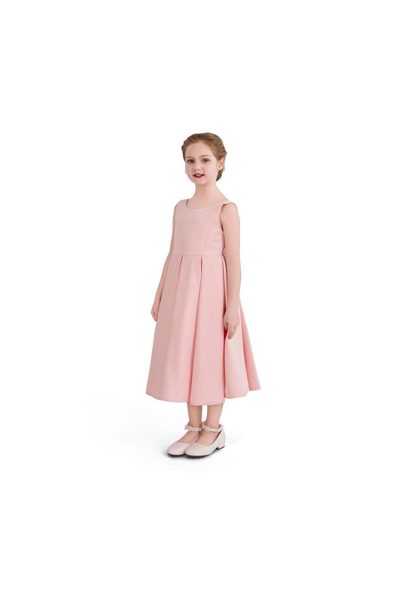 Satin Bow-Back Dress, Alternate, color, Pink