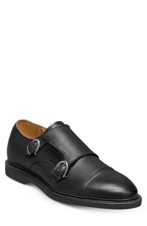 Allen Edmonds Kingston Verse Two Buckle Cap Toe Monk Shoe In Black