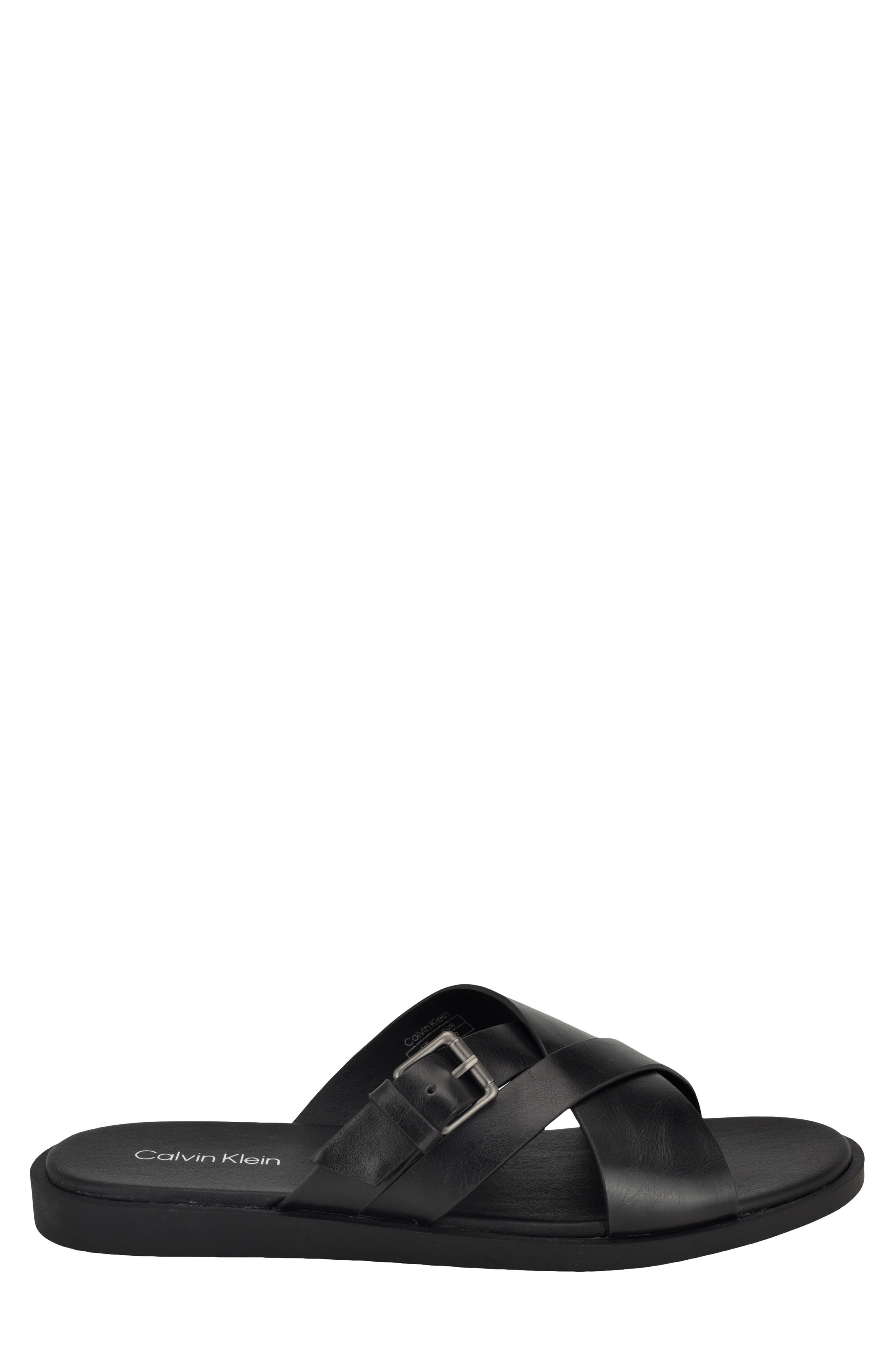 Calvin Klein Elon Slide Sandal, Alternate, color, Black