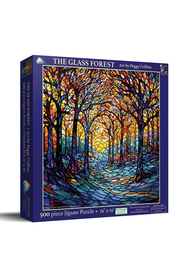 The Glass Forest 500 piece Jigsaw Puzzle for Adults, Main, color, Multicolor